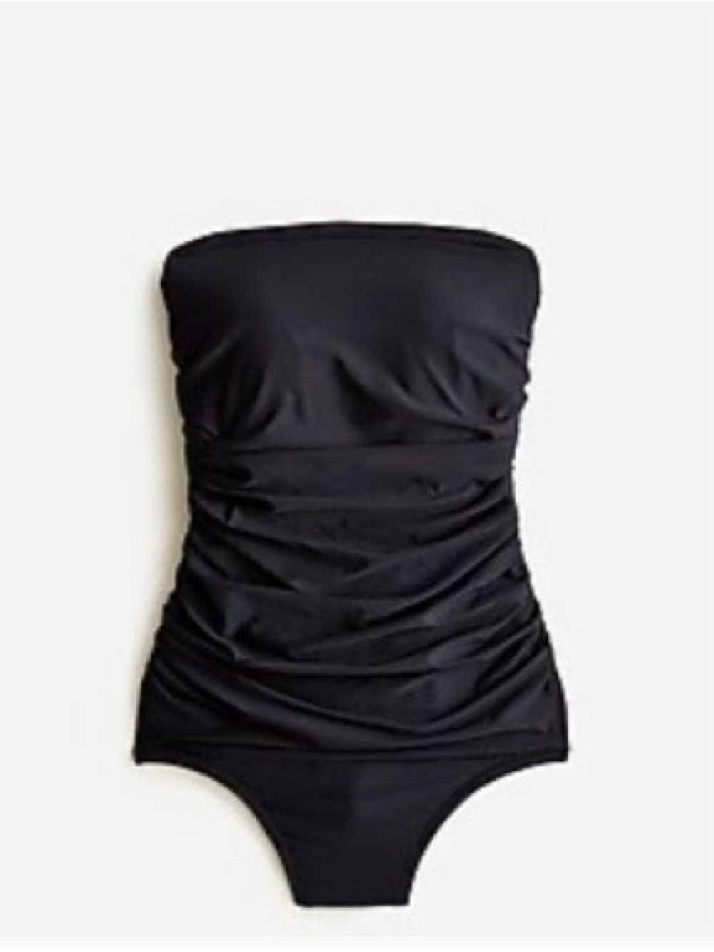 J.Crew Ruched Bandeau One-Piece Swimsuit